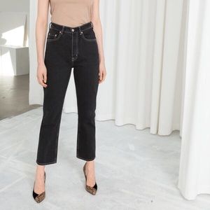 & Other Stories Cropped Straight High Rise Jean